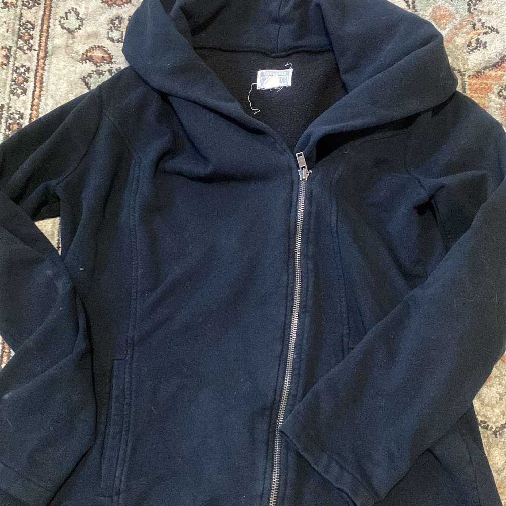 Converse Black Zip-Up Sweater